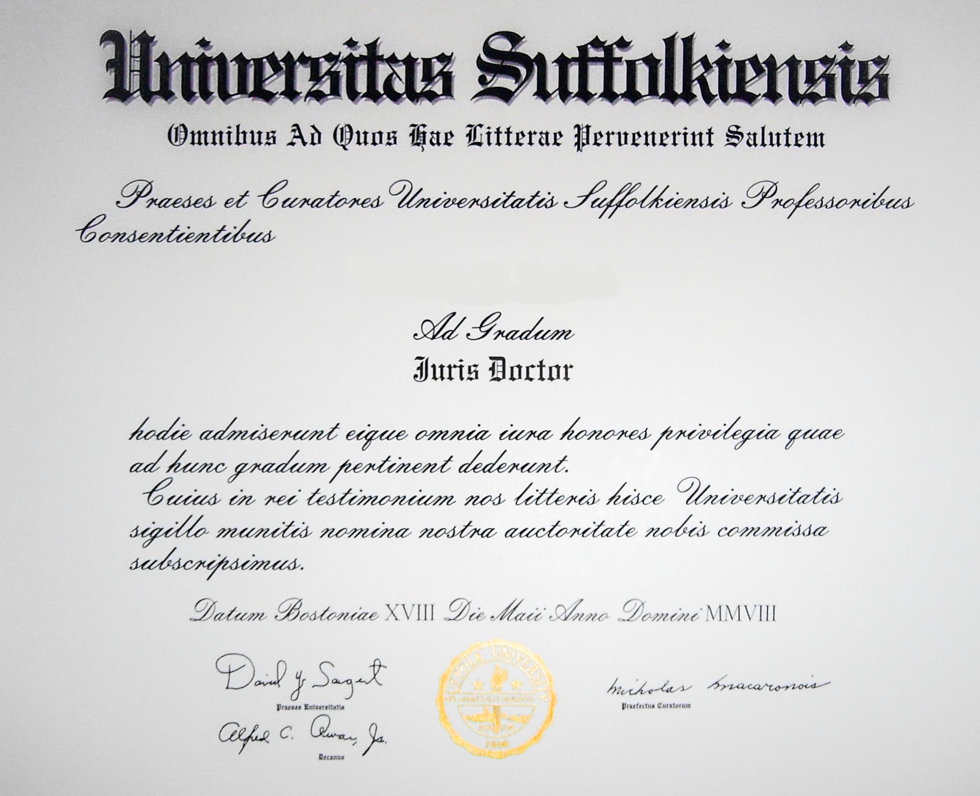 Documento legale professionale - fattura avvocato